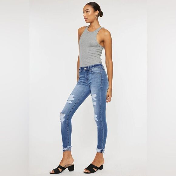 KanCan Florence Mid Rise Super Skinny Jeans - Picture 4 of 16
